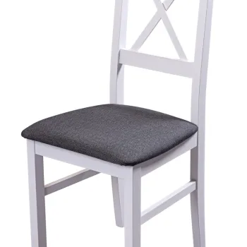 Set 2 scaune Zofia, Inter Link, 43x40x94 cm, lemn, alb/antracit imagine