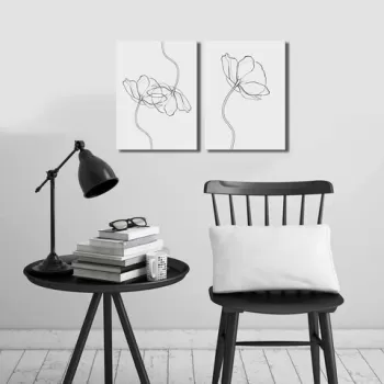 Set 2 tablouri decorative, 2P3040CIZC-03, Canvas, 28 x 38 cm, 2 piese, Multicolor imagine