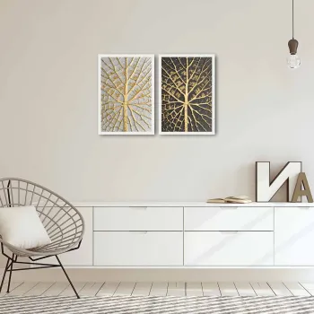 Set 2 tablouri decorative, 2PBCT-05, Cadru: 100% PVC (grosime: 22 mm), Multicolor imagine