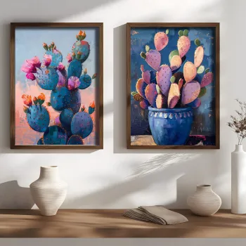 Set 2 tablouri decorative, AI201, Cadru: 100% MOLID, Multicolor imagine
