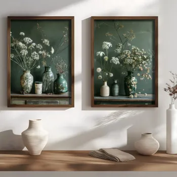 Set 2 tablouri decorative, AI202, Cadru: 100% MOLID, Multicolor imagine