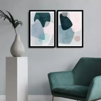 Set 2 tablouri decorative, Alpha Wall, Doze of Color, 36x51 cm imagine