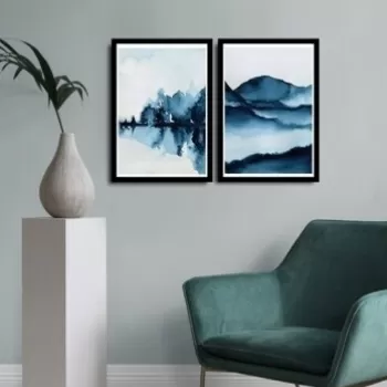 Set 2 tablouri decorative, Alpha Wall, Heart of the Mountain, 36x51 cm imagine