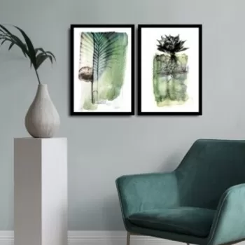 Set 2 tablouri decorative, Alpha Wall, Life, 36x51 cm imagine