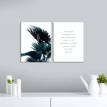 Set 2 tablouri decorative, Alpha Wall, Powerful Mind, 30x40 cm imagine