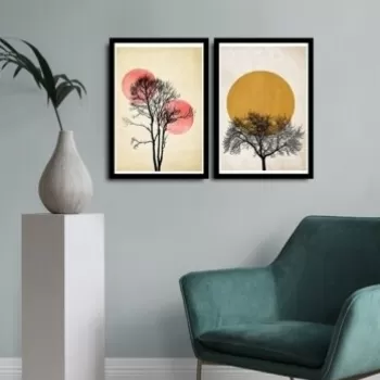 Set 2 tablouri decorative, Alpha Wall, Safari Sun, 36x51 cm imagine