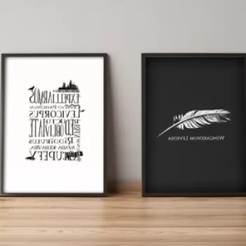 Set 2 tablouri decorative, Alpyros, 2PYSCT-005, 36x51 cm, MDF/PVC imagine