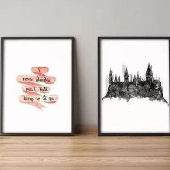 Set 2 tablouri decorative, Alpyros, 2PYSCT-006, 36x51 cm, MDF/PVC imagine