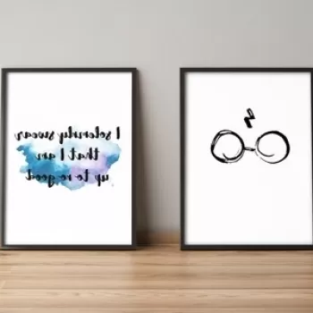 Set 2 tablouri decorative, Alpyros, 2PYSCT-007, 36x51 cm, MDF/PVC imagine