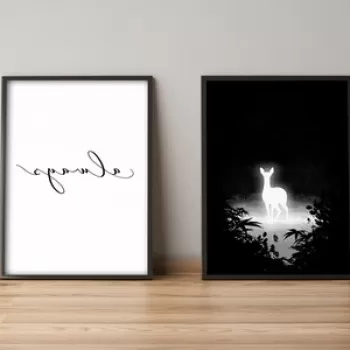 Set 2 tablouri decorative, Alpyros, 2PYSCT-012, 36x51 cm, MDF/PVC imagine