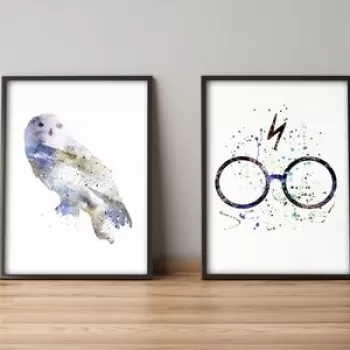 Set 2 tablouri decorative, Alpyros, 2PYSCT-015, 36x51 cm, MDF/PVC imagine