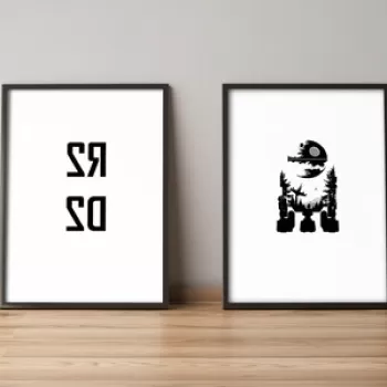 Set 2 tablouri decorative, Alpyros, 2PYSCT-020, 36x51 cm, MDF/PVC imagine