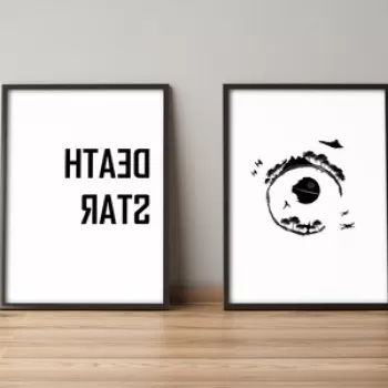 Set 2 tablouri decorative, Alpyros, 2PYSCT-021, 36x51 cm, MDF/PVC imagine