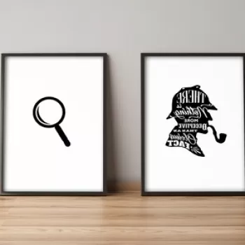 Set 2 tablouri decorative, Alpyros, 2PYSCT-026, 36x51 cm, MDF/PVC imagine