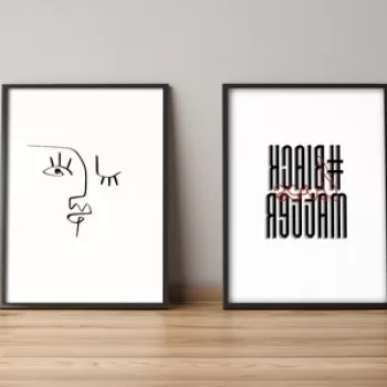 Set 2 tablouri decorative, Alpyros, 2PYSCT-029, 36x51 cm, MDF/PVC imagine