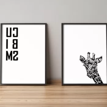 Set 2 tablouri decorative, Alpyros, 2PYSCT-030, 36x51 cm, MDF/PVC imagine