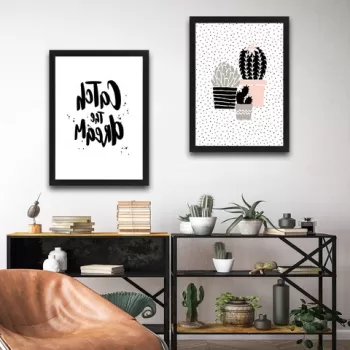 Set 2 tablouri decorative, Catch The Dream Set, PAL, Hartie, Multicolor imagine