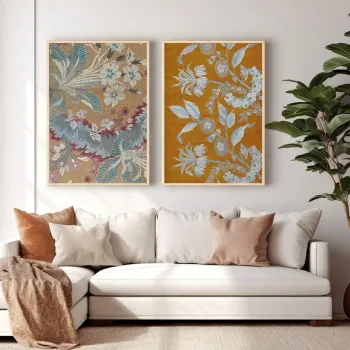 Set 2 tablouri decorative, Ersy2Limodel36-Ahsap, Vopsea: 100% MDF (grosime: 2,7 mm), Multicolor imagine