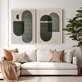 Set 2 tablouri decorative, Ersy2Limodel41-Ahsap, Vopsea: 100% MDF (grosime: 2,7 mm), Multicolor imagine