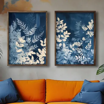 Set 2 tablouri decorative, GE270-L, Lemn, Multicolor imagine