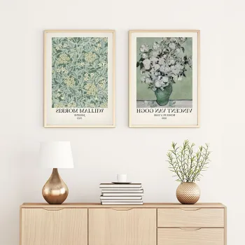 Set 2 tablouri decorative, Huhu271, Cadru: 100% LEMN MASIV (Grosime: 2 cm), Multicolor imagine