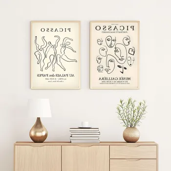 Set 2 tablouri decorative, Huhu285, Cadru: 100% LEMN MASIV (Grosime: 2 cm), Multicolor imagine