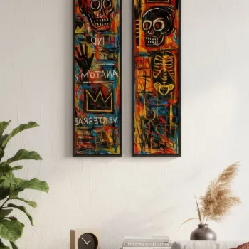 Set 2 tablouri decorative, Huhu744, Aluminiu, Multicolor imagine
