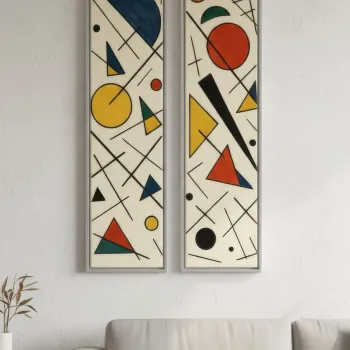 Set 2 tablouri decorative, Huhu750, Aluminiu, Multicolor imagine