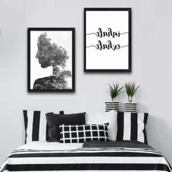 Set 2 tablouri decorative, Inhale Exhale Set, PAL, Hartie, Multicolor imagine