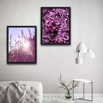 Set 2 tablouri decorative, Purple Set, PAL, Hartie, Multicolor imagine