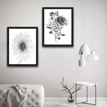 Set 2 tablouri decorative, Rose Rose Set, PAL, Hartie, Multicolor imagine