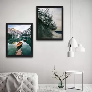 Set 2 tablouri decorative, Serenity Set, PAL, Hartie, Multicolor imagine