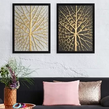 Set 2 tablouri decorative, SET_034, Lulu, 34x44 cm, plastic imagine