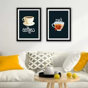 Set 2 tablouri decorative, SET_086, Lulu, 34x44 cm, plastic imagine