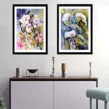 Set 2 tablouri decorative, SET_127, Lulu, 34x44 cm, plastic imagine