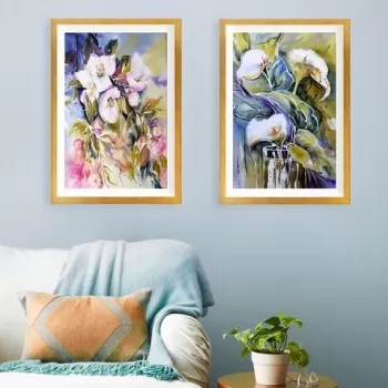 Set 2 tablouri decorative, SET_128, Lulu, 34x44 cm, plastic imagine