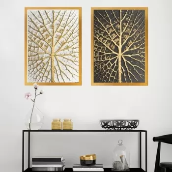 Set 2 tablouri decorative, SET_129, Lulu, 34x44 cm, plastic imagine