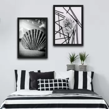 Set 2 tablouri decorative, Shell Dandelion Set, PAL, Hartie, Multicolor imagine