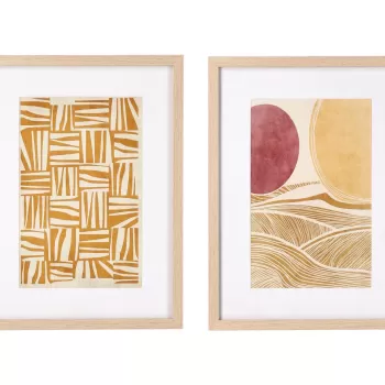 Set 2 tablouri decorative Sherley 396, Bizzotto, 30 x 40 cm, hartie imprimata/sticla/MDF imagine