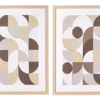 Set 2 tablouri decorative Sherley 631, Bizzotto, 40 x 60 cm, hartie imprimata/sticla/MDF imagine