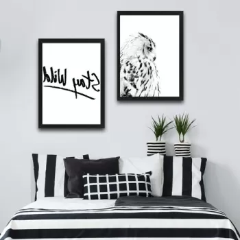 Set 2 tablouri decorative, Stay Wild Set 2, PAL, Hartie, Multicolor imagine