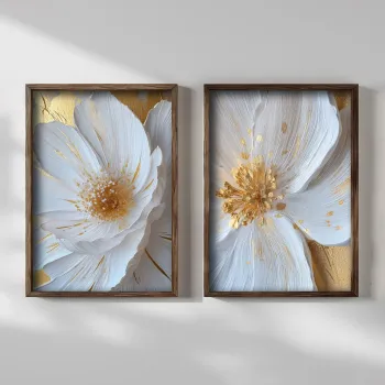 Set 2 tablouri decorative, TUN134, Lemn, Multicolor imagine