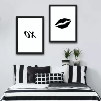 Set 2 tablouri decorative, Xo Set, PAL, Hartie, Multicolor imagine