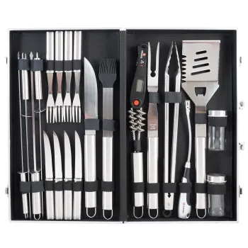 Set 24 piese pentru gratar, Zokura, inox imagine