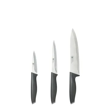 Set 3 cutite Amefa, Advantage, plastic/otel, negru imagine