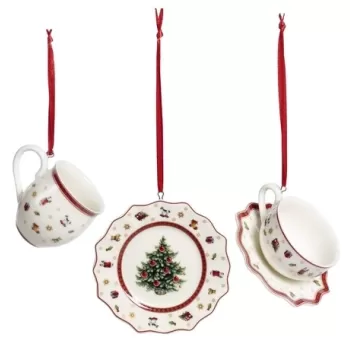 Set 3 globuri, Villeroy & Boch, Toy's Delight Decoration Tableware, 6.3 cm, portelan premium imagine