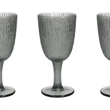 Set 3 pahare Davor, Tognana Porcellane, 250 ml, sticla, gri imagine