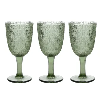 Set 3 pahare Davor, Tognana Porcellane, 250 ml, sticla, verde imagine