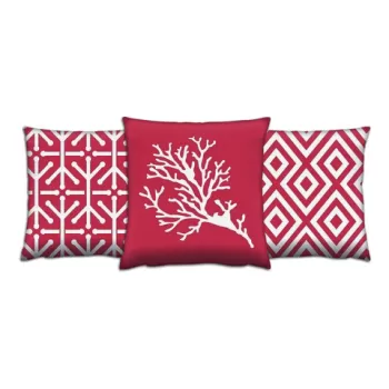 Set 3 perne decorative, AC-4243-4111-4255, 50% Bumbac / 50% Poliester, Multicolor imagine