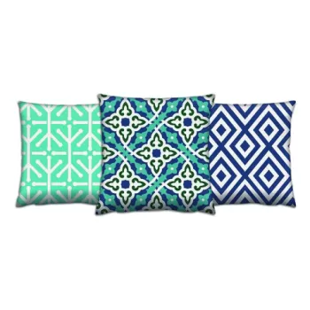 Set 3 perne decorative, AC-4244-4656-4254, 50% Bumbac / 50% Poliester, Multicolor imagine